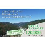 電気料金 10,000円×12ヶ月分 百森でんき