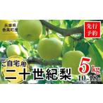 ふるさと納税 2026年産 先行予約【20世紀梨 ご自宅用 優品（Bランク）5kg サイズ L〜5L混合（10〜18玉）】梨 8月下旬〜9月中旬までにお届け 二十.. 兵庫県香美町