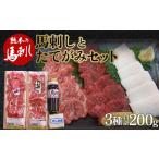 ふるさと納税 馬刺し 赤身・トロ身・たてがみセット FKP9-479 熊本県球磨村