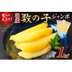 ふるさと納税 国産 塩数の子ジャンボ(北海道産) 1本羽 1kg 小分け(500g×2袋) mi0012-0070 海鮮 魚卵 魚介 おせち 正月 ニシン カ.. 千葉県南房総市
