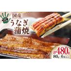 ふるさと納税 うなぎ 国産 鰻 蒲焼 80g×6 [22424461] 静岡県吉田町