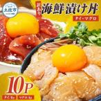 漬け丼 タイ6P マグロ4P セット