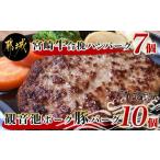 ふるさと納税 肉 ハンバーグ 宮崎県 都城市 宮崎牛合挽ハンバーグ7個・観音池ポークの豚バーグ10個_14-1505_(都城市) 宮崎牛合挽ハンバーグ 観音池ポーク豚バ…