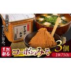 味噌 米味噌 受付終了間近 天然酵母 コーボンみそ 750g×3個