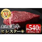 牛肉 ヒレ B01019 鹿児島黒牛 ヒレステーキ