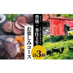 牛肉 すき焼き 3ヶ月定期便 豊後 米仕上牛お楽しみ