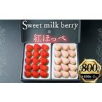 いちご 紅ほっぺ 白いちご 計 800g