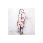木工品 竹工品 D-152F1 柴犬 口開 -犬の振り子時計花01.ORA…