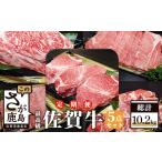 牛肉 ステーキ W-3 佐賀牛5点セット 全3回定期便お届け