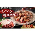 ふるさと納税 猪肉 鹿児島県 天城町 鹿児島徳之島 イノシシ 焼肉用 セット1kg ジビエ ロース サイコロ バラ AI-16-N