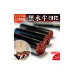 伝統技術 黒水牛印鑑 3本セット アートレックス