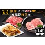ふるさと納税 豚肉 モモ 鹿児島県 鹿屋市 617-1 鹿児島黒豚800g（モモ・バラ）＋黒豚餃子 黒豚 豚肉 しゃぶしゃぶ 餃子 バラ モモ スライス 鹿児島 鹿屋 KN038…
