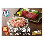 マグロ a12-039 南鮪赤身+粗挽ねぎとろセット約750g