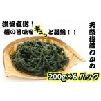 のり 海藻 わかめ 漁協厳選 天然塩蔵わかめ200g×6パック_14…
