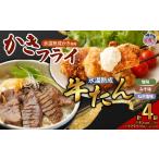 牛肉 タン 牛たん3種 塩 みそ ねぎ塩 かきフライセット