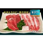 牛肉 食べて応援 米沢牛赤身&カルビ焼き肉用300g_B070