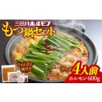 ふるさと納税 モツ鍋 佐賀県 吉野ヶ里町 行列のできる人気店の九州産もつ鍋セット(４人分) 三田川ホルモン専門店 FAC001