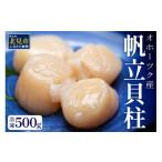 ふるさと納税 魚貝類 ホタテ 北海道 北見市 オホーツク産 冷凍帆立貝柱 500g ( 大きい ほたて ホタテ 貝 500グラム 魚介類 貝類 刺身 ) 062-0003