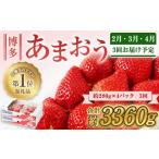 ふるさと納税 いちご 福岡県 宗像市 定期便/3ヶ月連続お届け 大人気の博多あまおう 280g×4パック 計3回 総量3.36kg 3ヶ月定期便 福岡県産いちご_HB0032