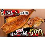うなぎ 日ノ本一の鰻の蒲焼き 大 3尾セット 計570g以上