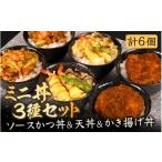 魚貝類 レンジで ミニ丼3種セット チキンソースカツ丼