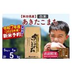 ふるさと納税 秋田県 北秋田市 ※令和6年産 新米予約※秋田県産 あきたこまち 5kg【白米】(5kg小分け袋)【1回のみお届け】2024年産 お米 藤岡農産