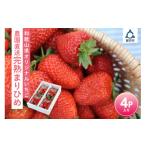 ふるさと納税 いちご 和歌山県 御坊市 和歌山オリジナルいちご『完熟まりひめ』4パック入り《先行予約》2026年2月頃から順次発送予定 配送不可地域：北海道・…