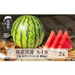 ふるさと納税 スイカ 山形県 尾花沢市 先行予約 尾花沢産スイカ 3Lサイズ 約8kg×2玉 7月下旬〜8月中旬頃発送 令和8年産 2026年産 尾花沢産 スイカ すいか 西…