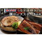 ふるさと納税 うなぎ 宮崎県 都城市  元気モリモリ福袋 職人手焼きうなぎ蒲焼き2尾＆豚ロースステーキ6枚_AC-3305_(都城市) 豚肉 鰻 国産 うなぎの蒲焼 2尾 タ…