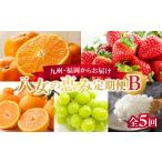ふるさと納税 果物の詰合せ 福岡県 八女市 九州・福岡からお届け お楽しみ八女の恵み定期便 全５回 B｜配送不可：北海道・沖縄・離島