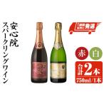 ふるさと納税 ワイン スパークリングワイン 大分県 宇佐市 安心院スパークリングワイン白・赤(合計1.5L・750ml×2本)酒 お酒 ワイン 白ワイン 赤ワイン スパー…