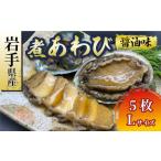 ふるさと納税 魚貝類 アワビ 岩手県 大船渡市 煮あわび 5枚 醤油味 Lサイズ 冷凍 天然 蝦夷あわび 魚介類 あわび アワビ 鮑 abalone ステーキ バターソテー 惣…