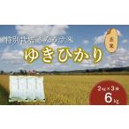 ふるさと納税 玄米 北海道 栗山町 特別栽培米ゆきひかり（玄米）2kg×3袋　C010