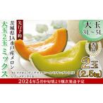 ふるさと納税 茨城県 茨城町 214茨城県JA水戸産メロン【秀品】大玉2玉ミックス(2.5kg）【2024年5月中旬頃より発送予定】