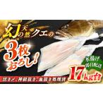 旬の鮮魚等 天然クエ 17キロ台 3枚おろし