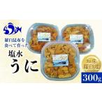 ふるさと納税 ウニ 北海道 羅臼町  先行予約／2026年1月より発送 天然 エゾバフンうに （中）塩水うに 300g （100g×3枚）ミョウバン不使用 北海道産 知床羅臼…