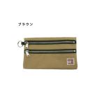 小物 帆布工房 横長二段ファスナー付き ポーチ