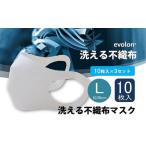 ふるさと納税 広島県 三原市 [No.5311-0111]夏用 マスク 30回洗って使える エボロンの不織布マスク 10枚入り×3セット（Lホワイト）