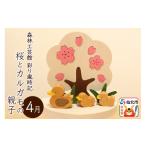 木工品 竹工品 彩り歳時記4月 桜とカルガモの親子