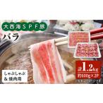 豚肉 バラ 大西海 SPF豚 焼肉&しゃぶしゃぶ 計1.2kg