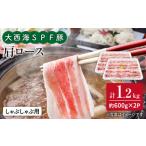 豚肉 ロース 大西海 SPF豚 肩ロース しゃぶしゃぶ 計1.2kg