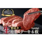 ふるさと納税 牛肉 ステーキ 宮崎県 串間市 KU215 冷蔵・真空包装 A4等級以上 宮崎牛モモステーキ(100g×6枚・計600g)とろける旨み 便利な小分けパック スーパ…