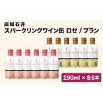 ふるさと納税 ワイン スパークリングワイン 山梨県 笛吹市 成城石井オリジナルスパークリングワイン缶 白・ロゼ12本セット