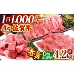牛肉 セット 全6回定期便 佐賀牛 赤身 定期