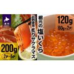 ふるさと納税 魚貝類 鮭 北海道 浦河町 北海道産お刺身用炙りサクラマス(200g)と網元の塩いくら(60g×2P) 01-1018
