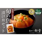 魚貝類 6回 定期便 初音 旬の魚 漬け丼 130g