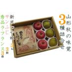 ふるさと納税 山形県 長井市 【2024年11月〜12月発送】山形秋の味覚3種詰合せ（新米つや姫3kg＆ラフランス・サンふじ各3個）_H125(R6)