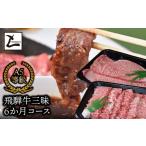 牛肉 焼肉 バーベキュー 飛騨牛三昧6か月コース