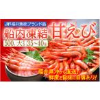 ふるさと納税 福井県 越前町 [e12-a032] 期間限定7000円！甘えび 大サイズ35〜40尾（計500g）船内凍結 福井県沖から直送！鮮度と旨味に自信あり【福井漁連 ブ…