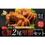 ふるさと納税 カニ 毛ガニ 北海道 網走市 期間限定・数量限定 美味活〆浜茹 で毛蟹2尾「堅蟹」セット(オホーツク海産・網走加工) ふるさと納税 人気 おすすめ…